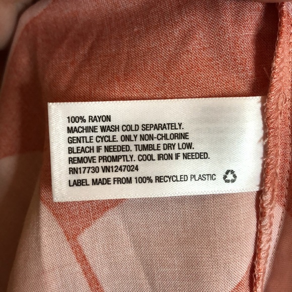 NWT A New Day orange/coral floral shoulder tie dress. Size XL. Elastic chest. - Picture 7 of 8